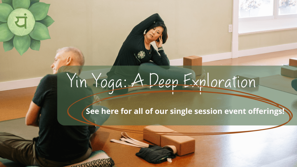 Single session workshops and events offered at The Yoga Sanctuary in Downtown Punta Gorda, Florida